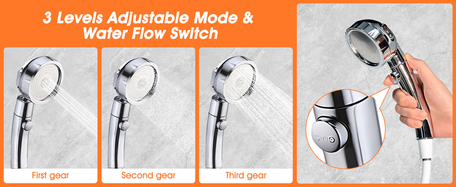 Portable Camping Shower - Rechargeable 7800mAh Pump with Showerhead, Low Noise, Temp & Battery Display for Camping, Beach