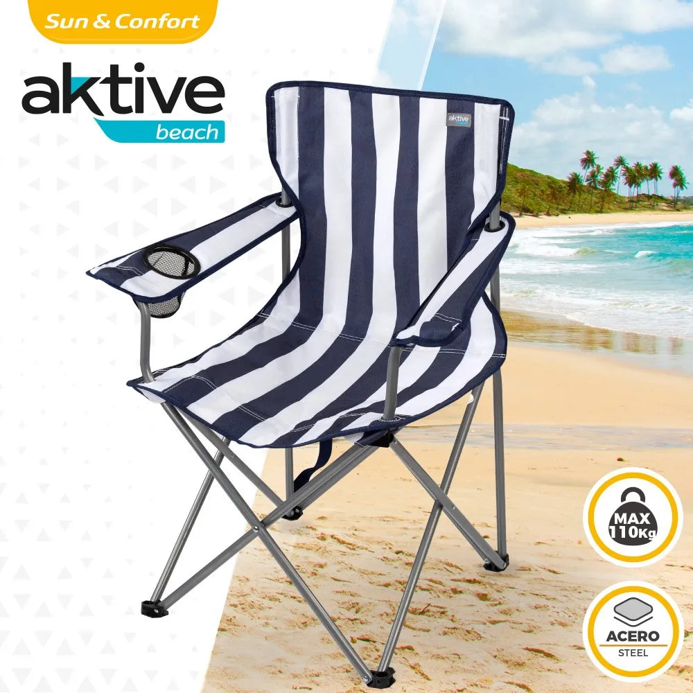 Folding camping chair with coasters and backrest breathable Aktive Camping folding chairs with backrest, folding beach chairs, folding chairs, folding camping chairs, camping chair, camping furniture