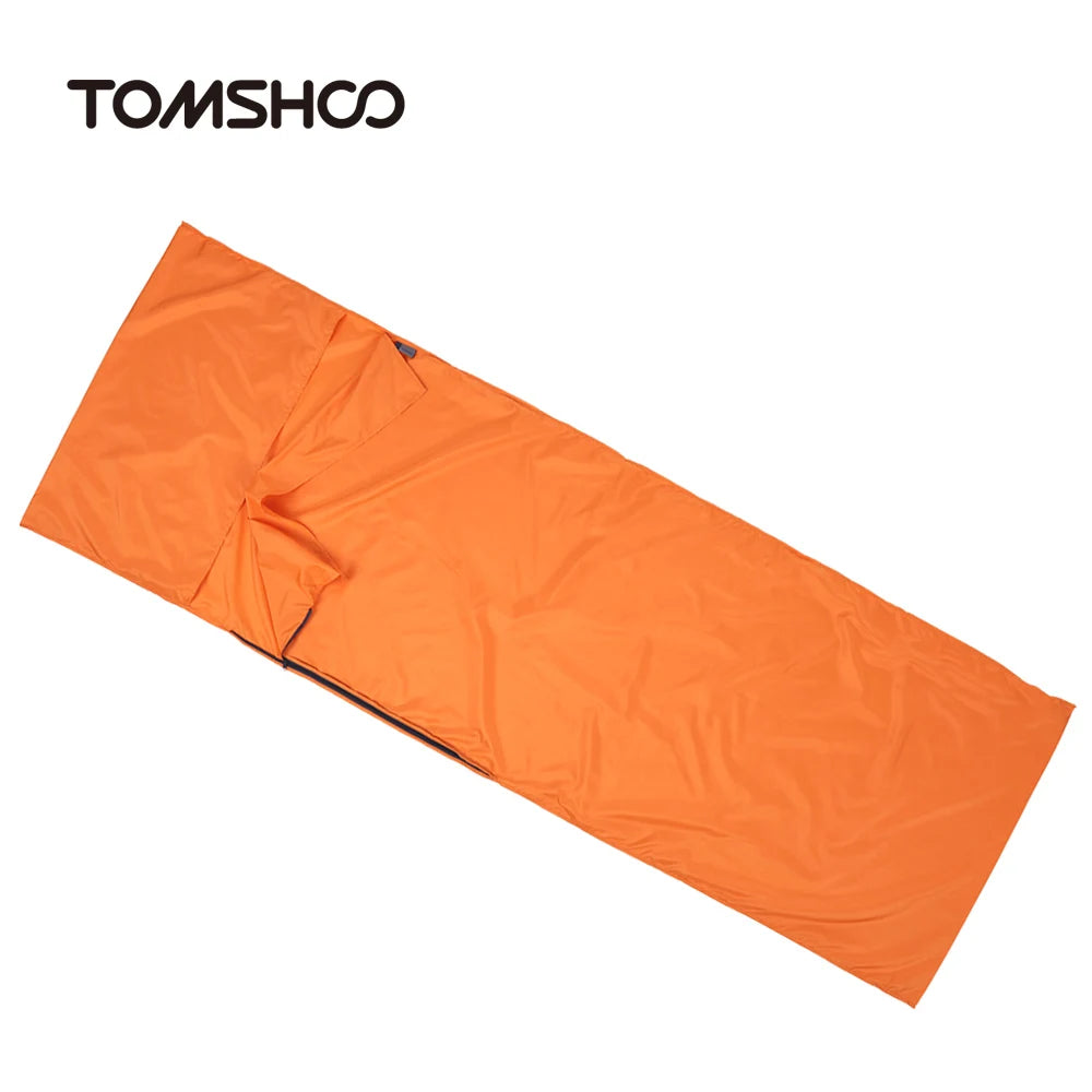 Tomshoo 70*210CM Portable Sleeping Bag Outdoor Travel Camping Hiking Polyester Pongee Healthy Sleeping Bag Liner with Pillowcase