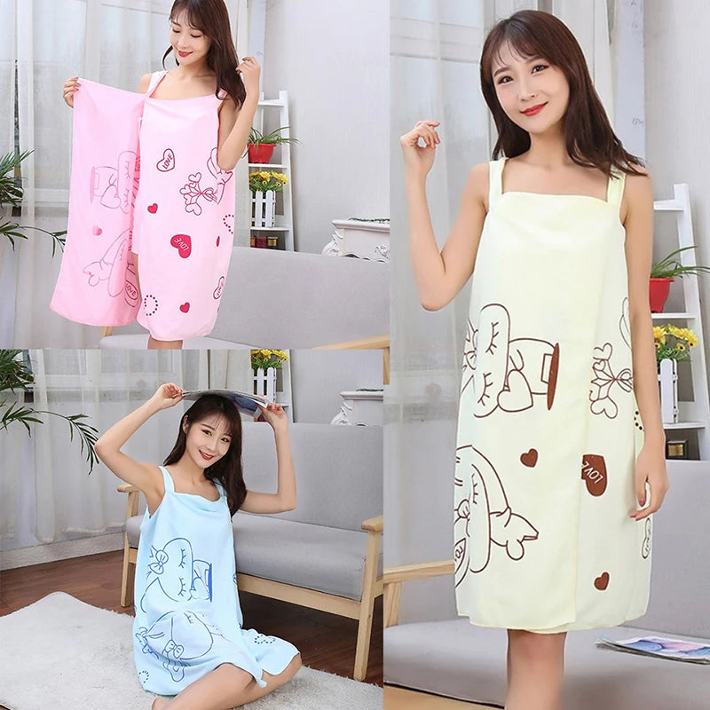 Quick Dry Home Textile Towel Women Robes Bath Wearable Towel Dress Womens Lady Fast Drying Beach Spa Magical Nightwear