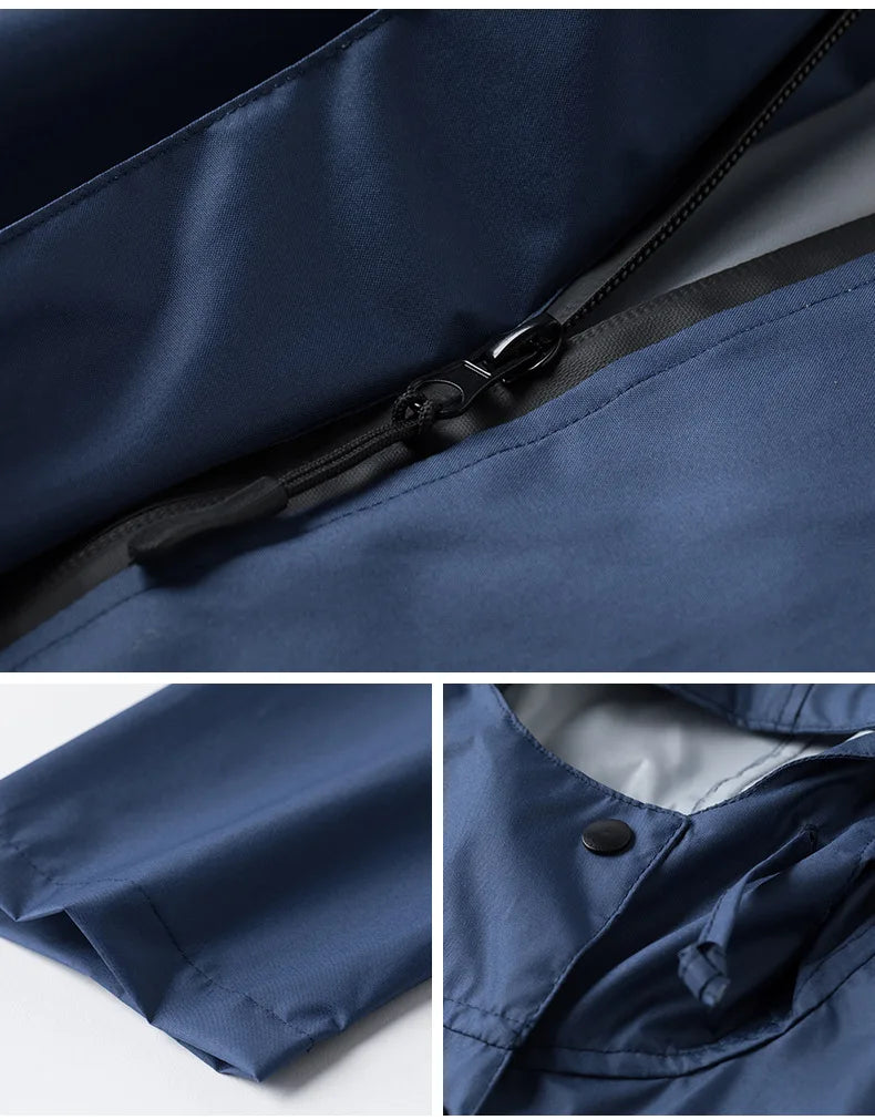 Long Raincoat for Men and Women, Raincoat, Breathable, Portable, Water-Repellent, Poncho Coat, Jacket