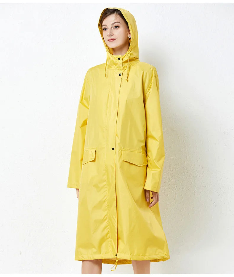 Long Raincoat for Men and Women, Raincoat, Breathable, Portable, Water-Repellent, Poncho Coat, Jacket
