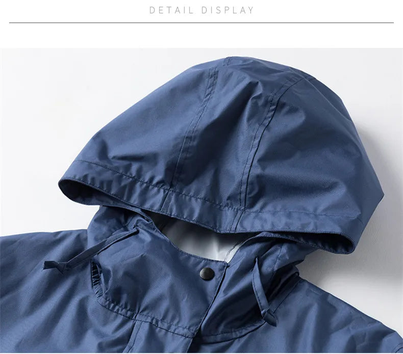 Long Raincoat for Men and Women, Raincoat, Breathable, Portable, Water-Repellent, Poncho Coat, Jacket