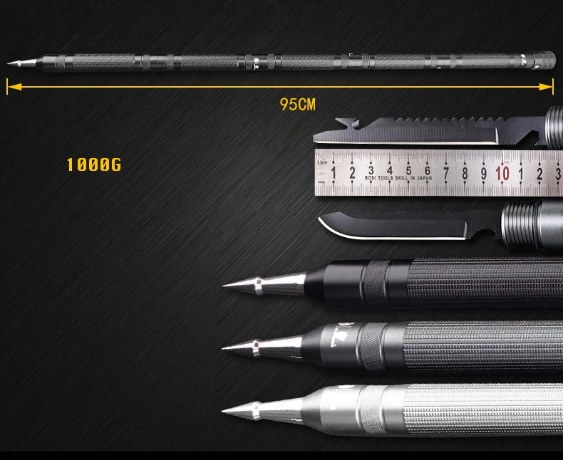 Multifunctional Camping Self Defense Stick, Outdoor Sports, Hiking Survival Tool, Walking Stick, Tactical Stick