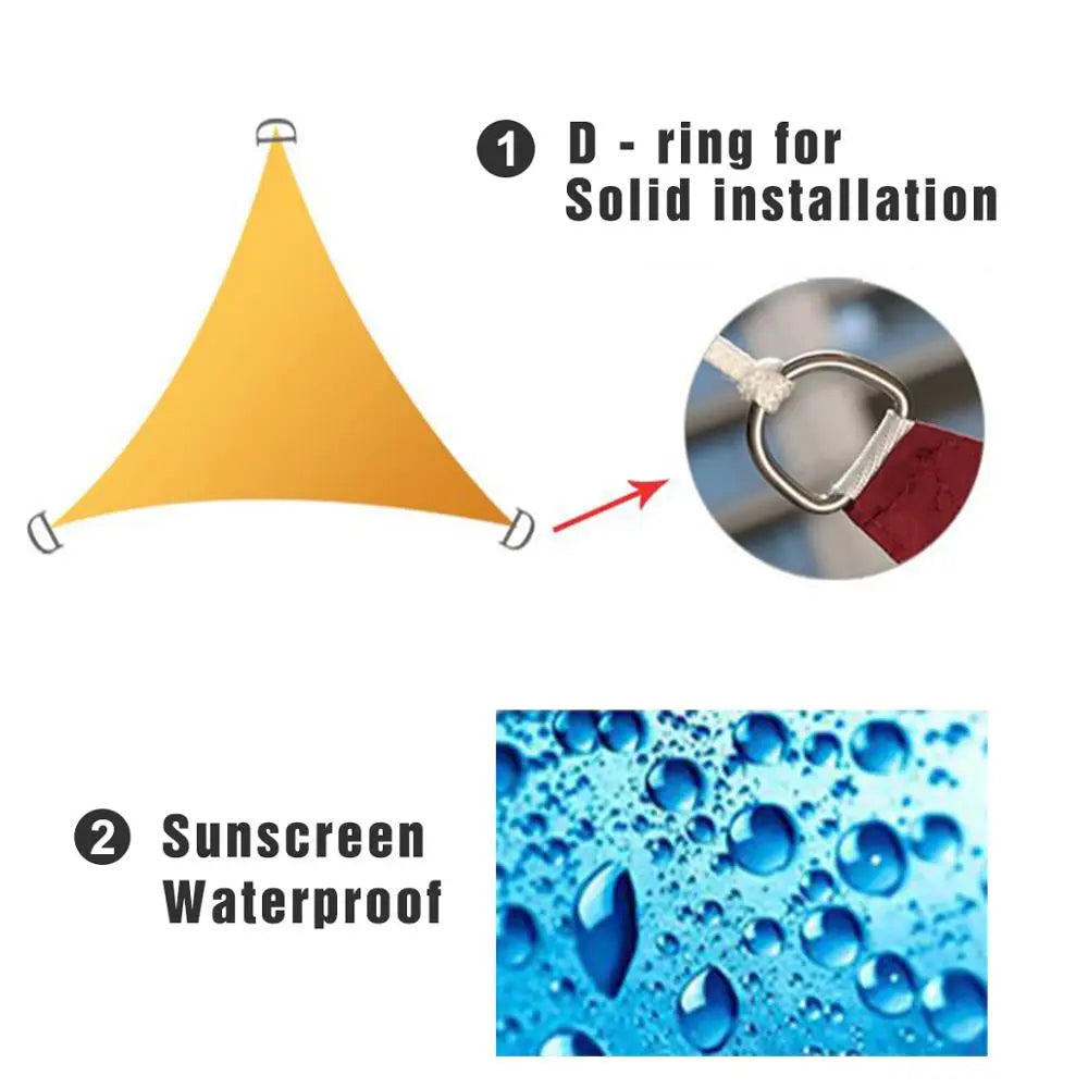 Heavy Shade Sail Sun Canopy Cover, Outdoor Yard Awnings, Waterproof Car Sunshade Cloth, Garden Yard, 3 M, 4 m, 6m, Summer