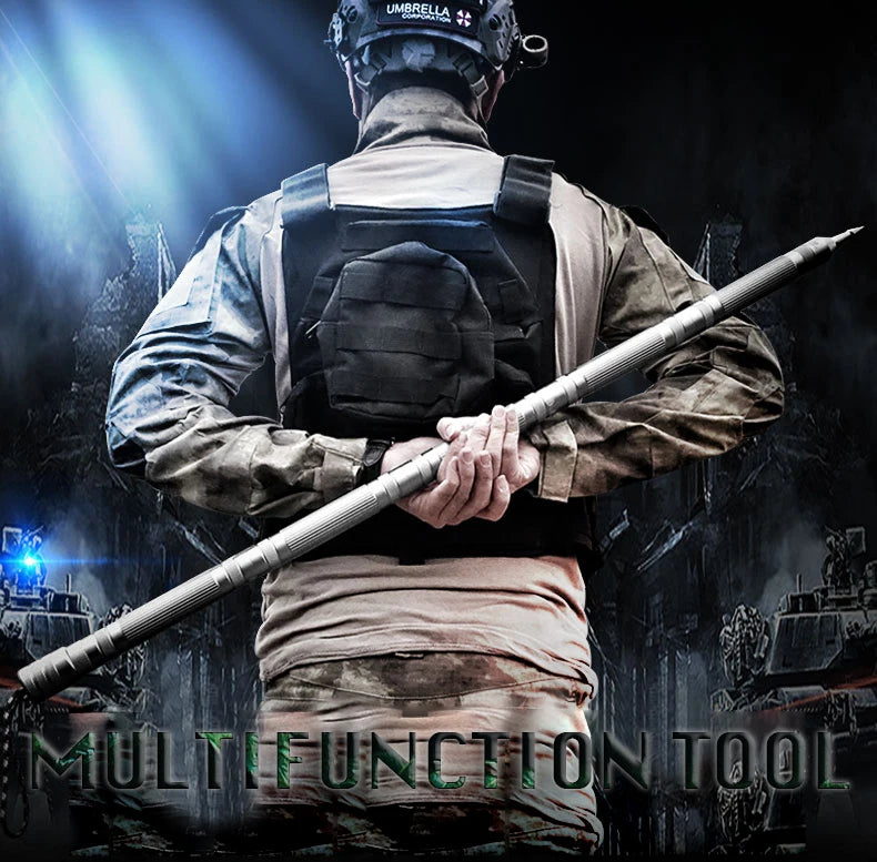 Multifunctional Camping Self Defense Stick, Outdoor Sports, Hiking Survival Tool, Walking Stick, Tactical Stick