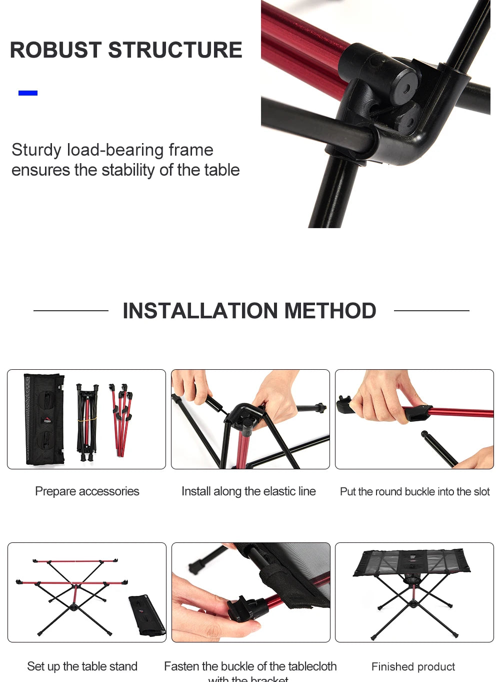 Widesea Camping Folding Table Tourist Picnic Pliante Dinner Foldable Travel Furniture Equipment Supplies Tourism Outdoor Fishing