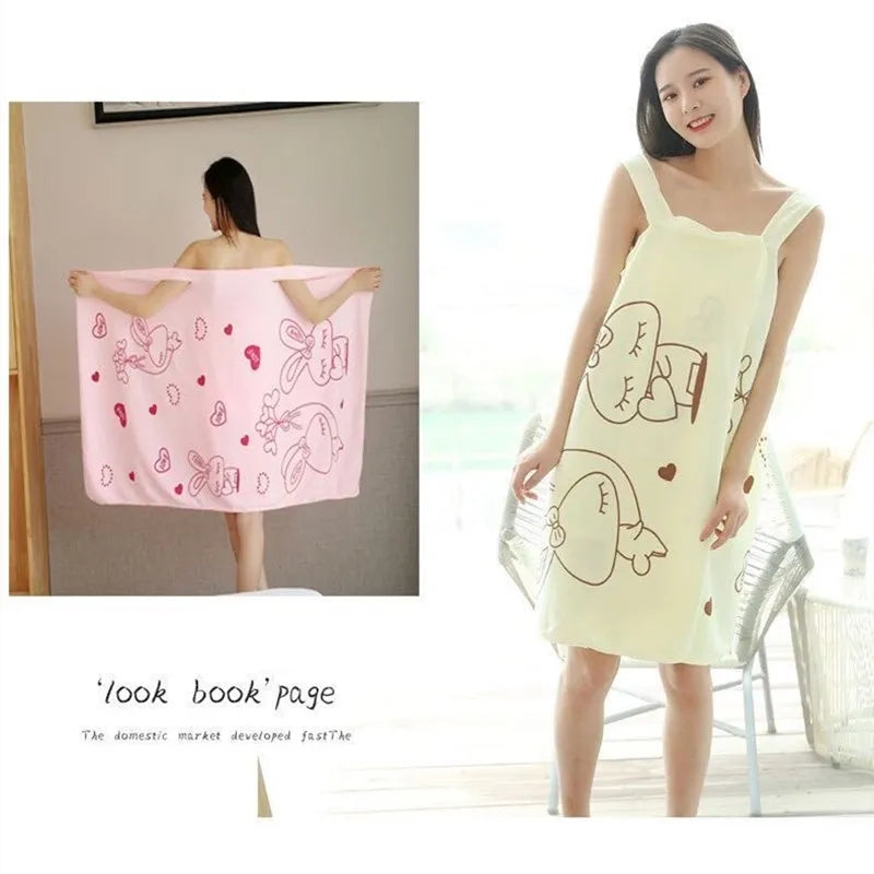 Quick Dry Home Textile Towel Women Robes Bath Wearable Towel Dress Womens Lady Fast Drying Beach Spa Magical Nightwear