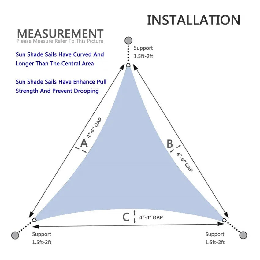 Heavy Shade Sail Sun Canopy Cover, Outdoor Yard Awnings, Waterproof Car Sunshade Cloth, Garden Yard, 3 M, 4 m, 6m, Summer