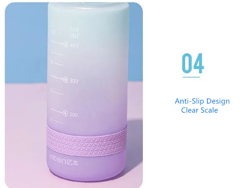 500ml/600ml New Fashion Water Bottle With Straw BPA Free Portable Outdoor Sport Cute Drinking Plastic Bottles Eco-Friendly