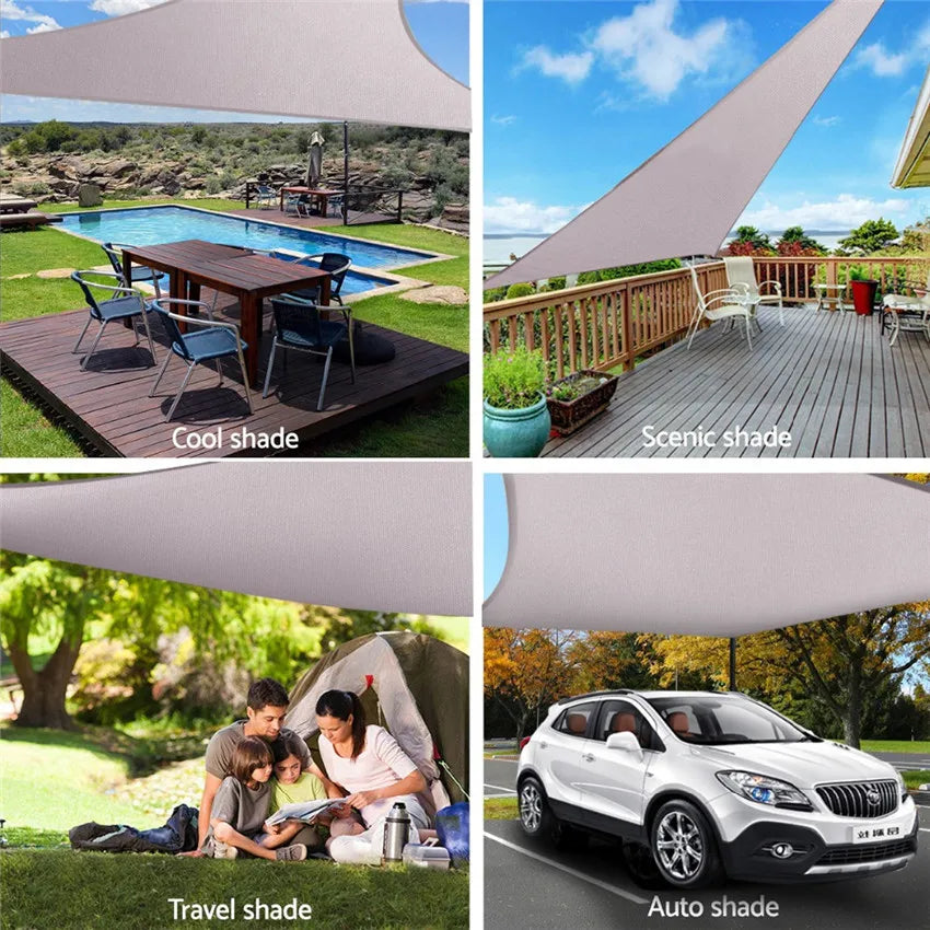 Heavy Shade Sail Sun Canopy Cover, Outdoor Yard Awnings, Waterproof Car Sunshade Cloth, Garden Yard, 3 M, 4 m, 6m, Summer