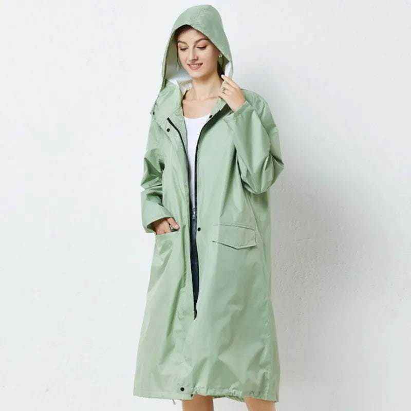 Long Raincoat for Men and Women, Raincoat, Breathable, Portable, Water-Repellent, Poncho Coat, Jacket