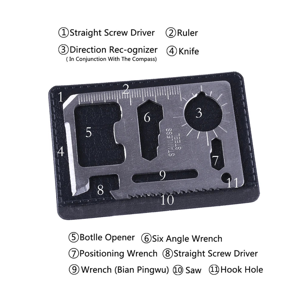 11 in 1 Survival kit Outdoor Camping Equipment Travel Militar Emergency Supplies First aid kits Tactical survival Tools