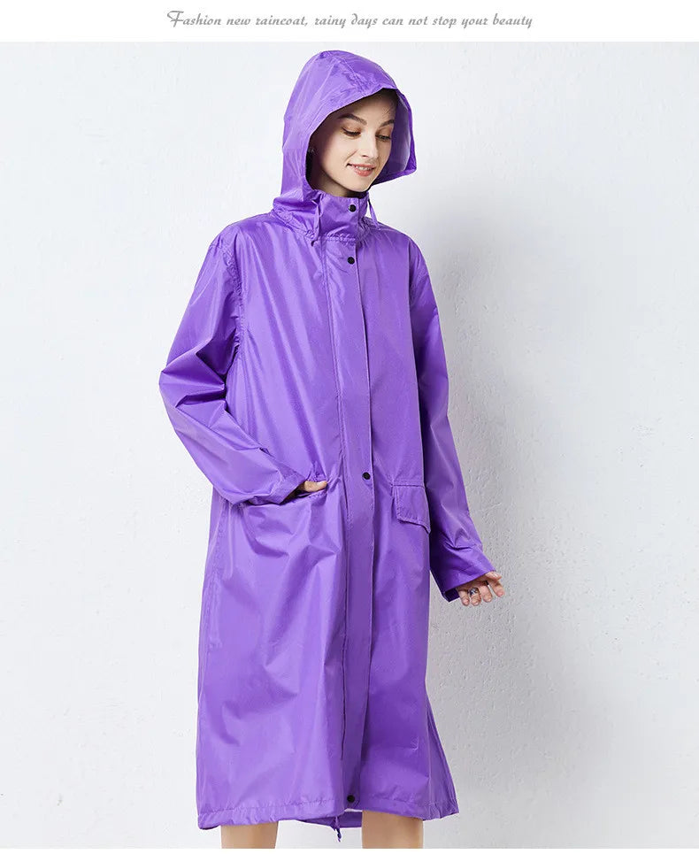 Long Raincoat for Men and Women, Raincoat, Breathable, Portable, Water-Repellent, Poncho Coat, Jacket