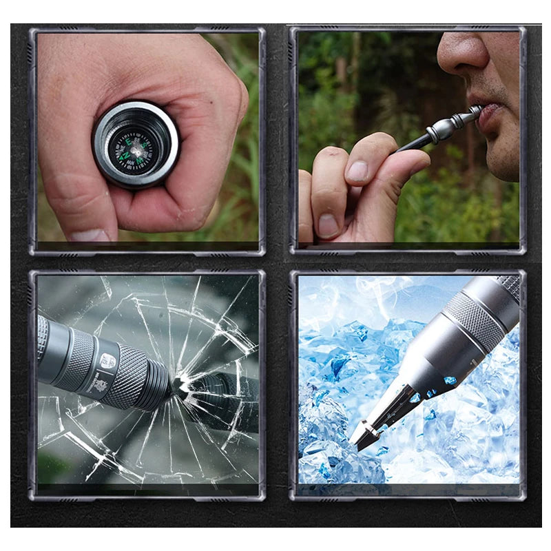 Multifunctional Camping Self Defense Stick, Outdoor Sports, Hiking Survival Tool, Walking Stick, Tactical Stick