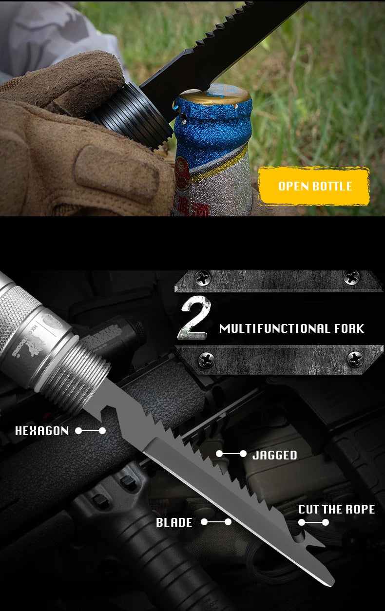 Multifunctional Camping Self Defense Stick, Outdoor Sports, Hiking Survival Tool, Walking Stick, Tactical Stick