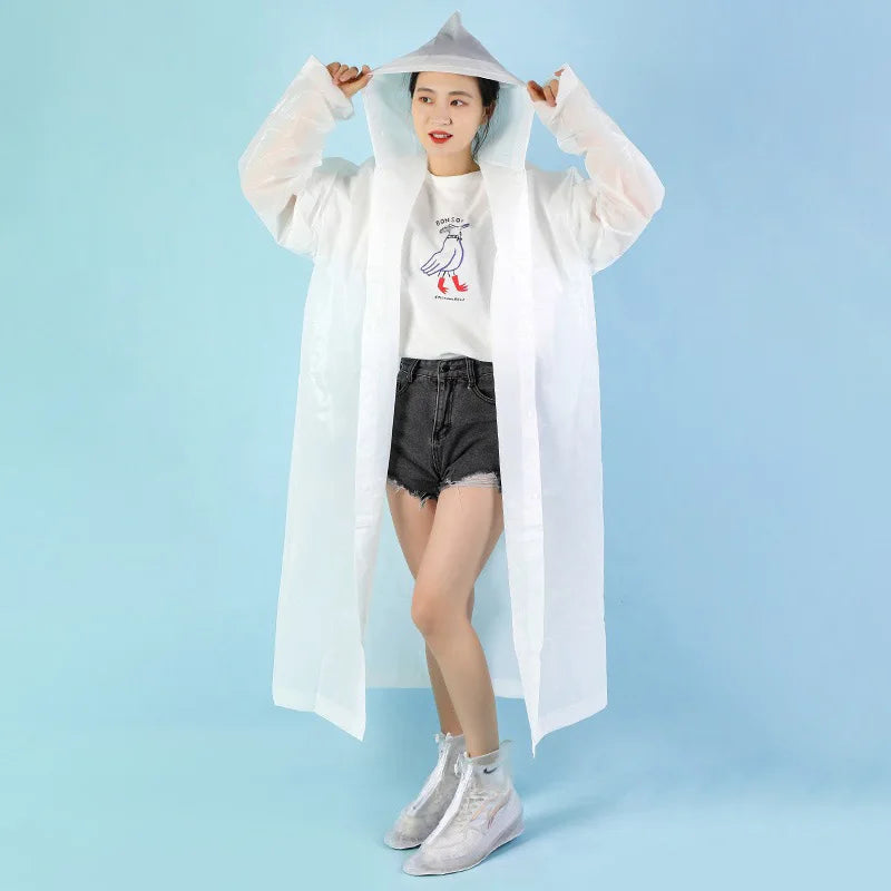 Raincoat Women Men Impermeable Thickened Waterproof Raincoat Tourism Outdoor Hiking Rain Poncho Raincoat Hooded Rain Coat