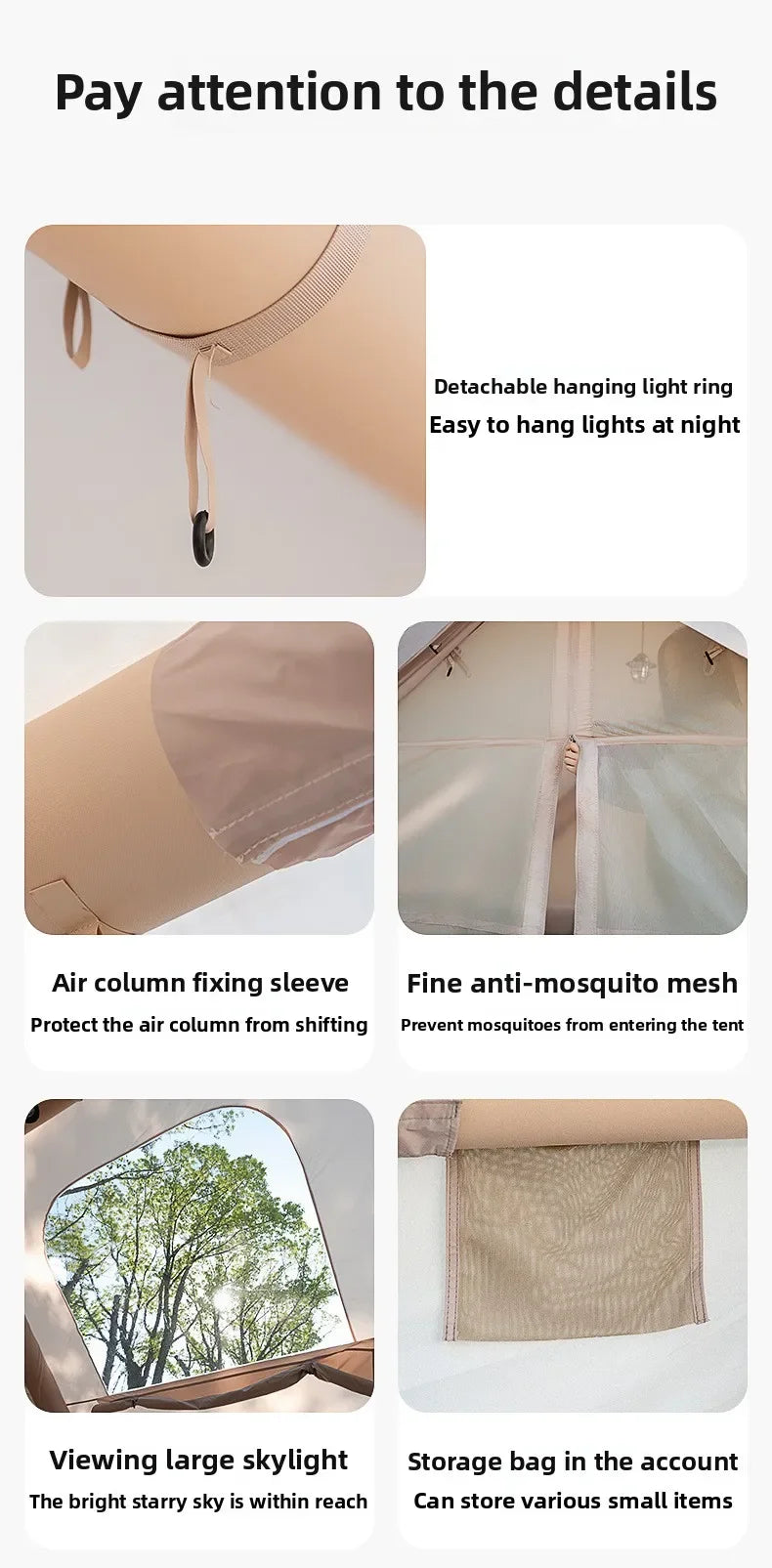 Outdoor Camping Automatic Inflatable Tent Outdoor Cabin Thickened Camping Rainproof Exquisite Camping 3-4 People Park Picnic