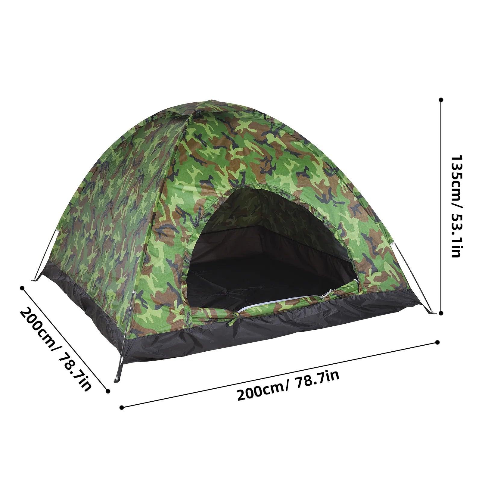 Tent for Camping 3-4 Person Capacity Waterproof Camouflage Dome Tent UV Protection Mosquito Net Easy Setup Family Tents
