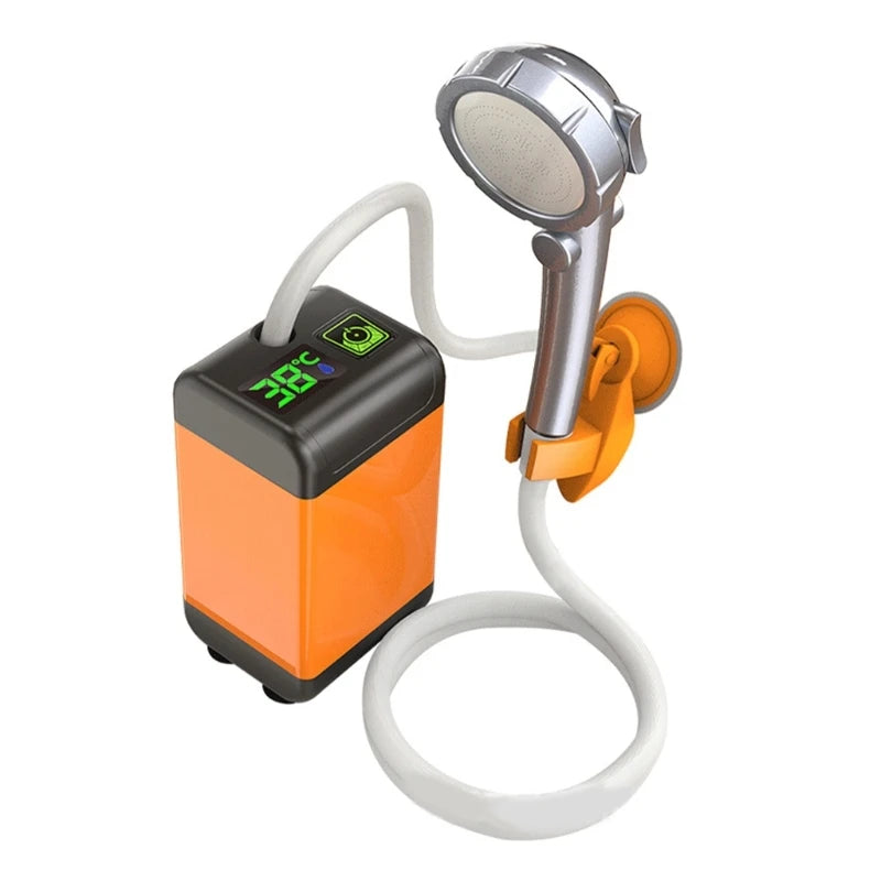 Portable Shower for Camping, Outdoor Electric Shower Rechargeable Pump with Digital Display, Camping Shower Head Drop Shipping