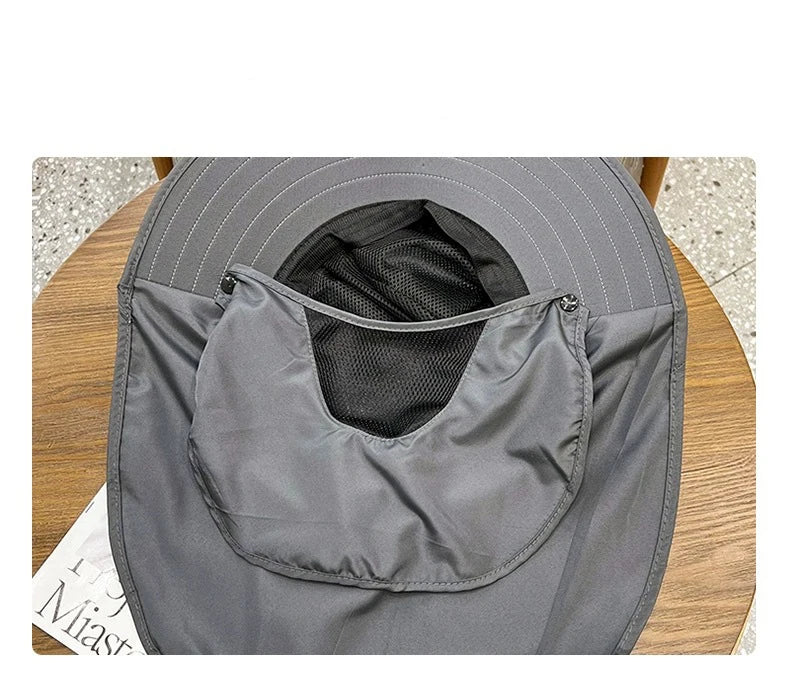 Summer Sun Hats, Outdoor Fishing Hats, Men's And Women's Camping Visors, Bucket Hats, Neck Flap Bucket Hats