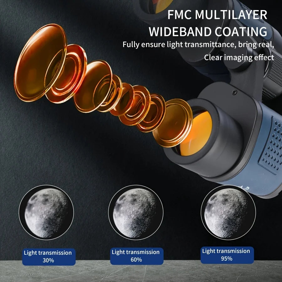 High-definition high-magnification 735 binoculars are portable and compact for bird watching, sightseeing and travel