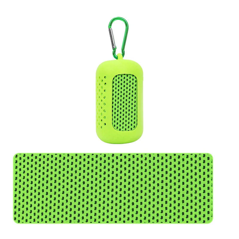 Cooling Towel Circular Silicone Wrapped Cold Towel Quick Drying Microfiber Towels Beach Accessories Towel Sport Fitness