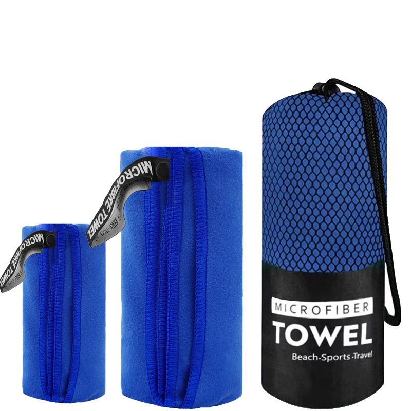 2 piece set quick drying towels for sports, fitness, swimming, beach, sweat water absorption, suitable for outdoor camping