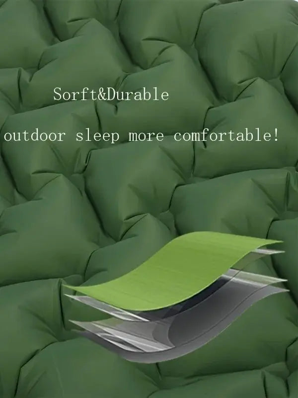 Sleeping Pad for Camping-Upgraded Ultralight Inflatable Air Mattress with Pillow,  Air Mattress One Second Deflation
