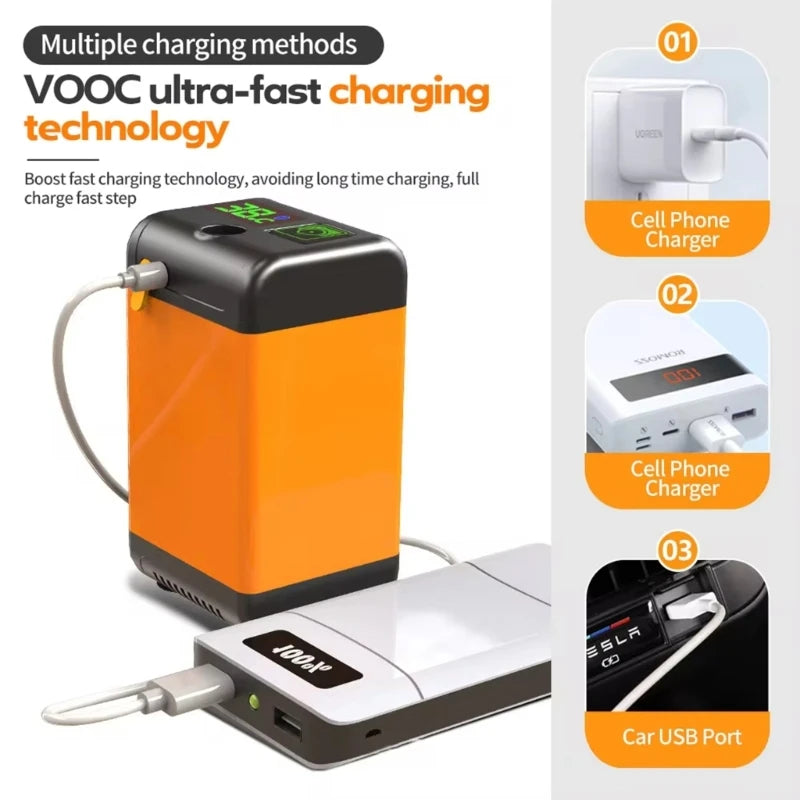 Portable Shower for Camping, Outdoor Electric Shower Rechargeable Pump with Digital Display, Camping Shower Head Drop Shipping