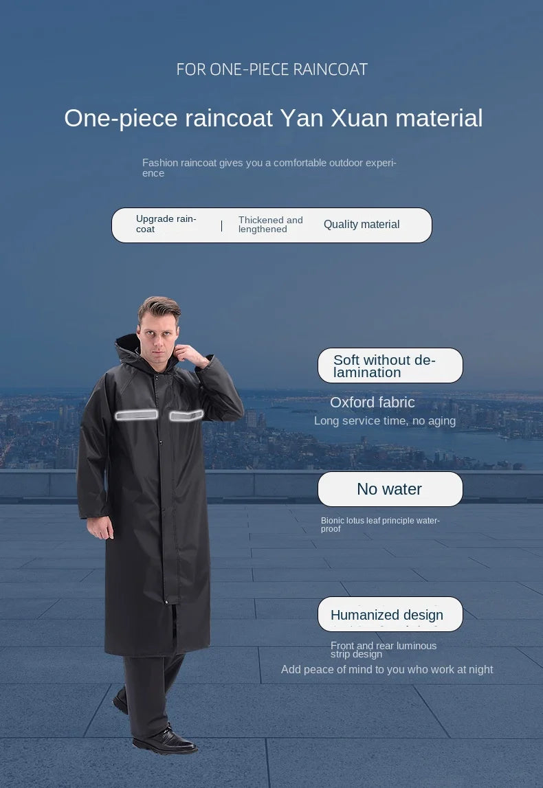 Rain Coat Motorcycle Raincoat Man Waterproof Suit Raincoats Overcoat Rainrainwater Outerwear Long Jacket Poncho Men Motorcyclist