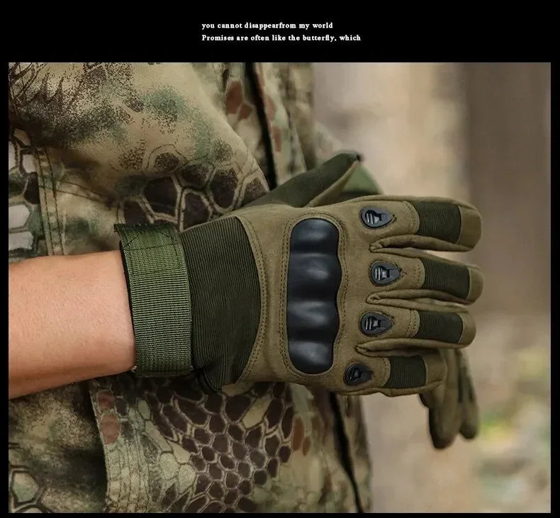 Tactical Military Gloves, Color Bullet Air Gun Shooting, Soldier Combat Anti Slip Bicycle All Finger Gloves, MEN'S Clothing GLOV