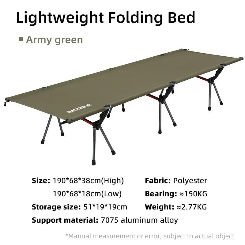 Camping Cot Folding Camping Bed Portable Outdoor Bed Comfortable Sleeping Cots for Adults & Kids Camping, Travel, RV