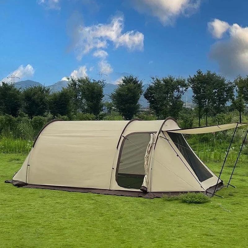 Outdoor camping tent one-bedroom one-living room large space thickened windproof rainproof and sunshade tent Camping Shelters