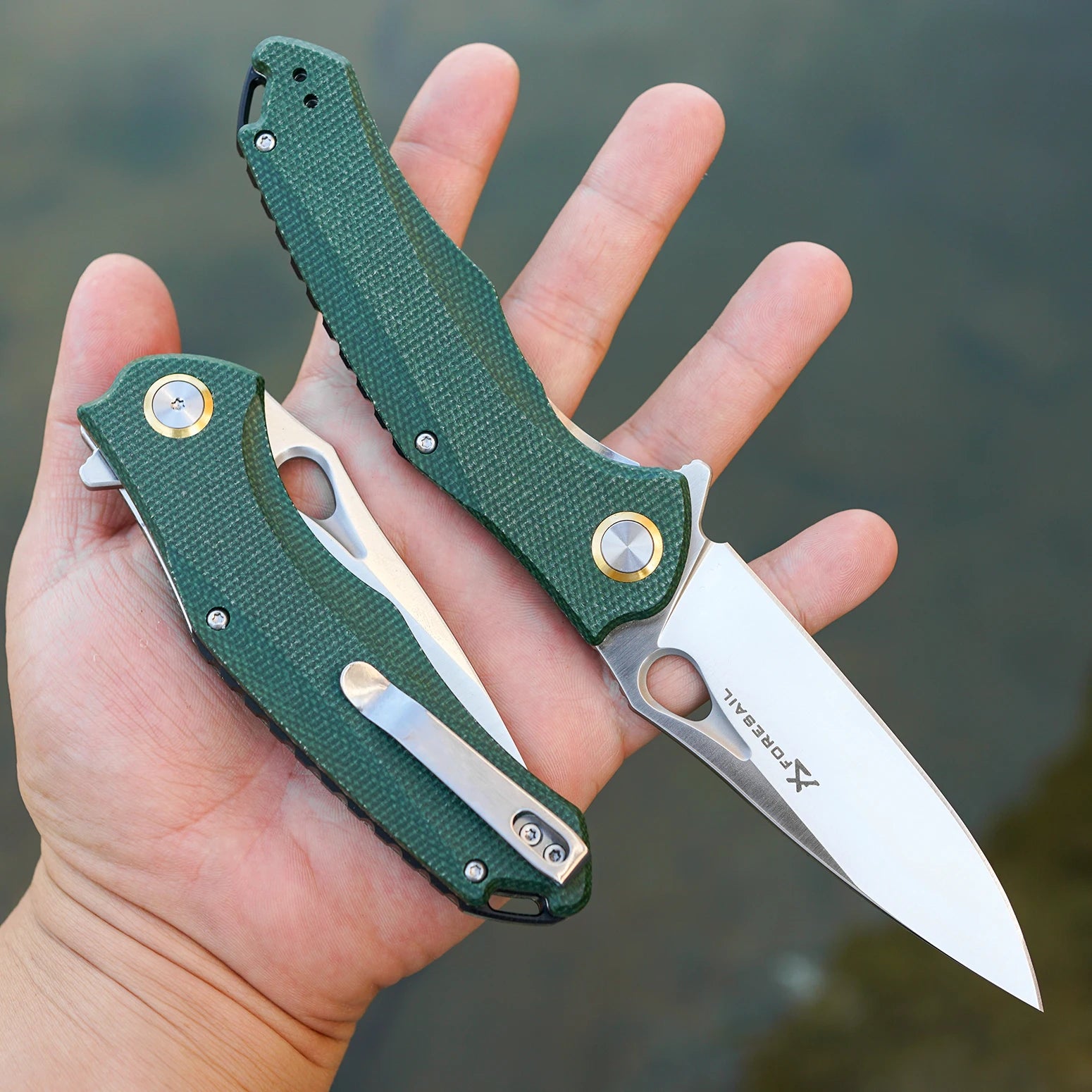 Practical Pocket knife made with14C28N Steel,Reversible Deep-carry Pocket Clip,Flipper. For Outdoor Camping and Gift, EDC Knife