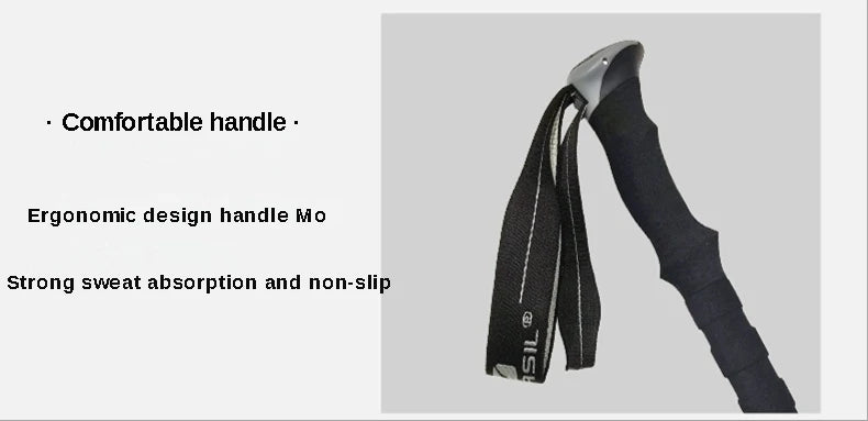 Outdoor Foldable Walking Stick Camping Portable Trekking Poles Adjustable Telescopic Alpenstock For Hiking Mountaineering