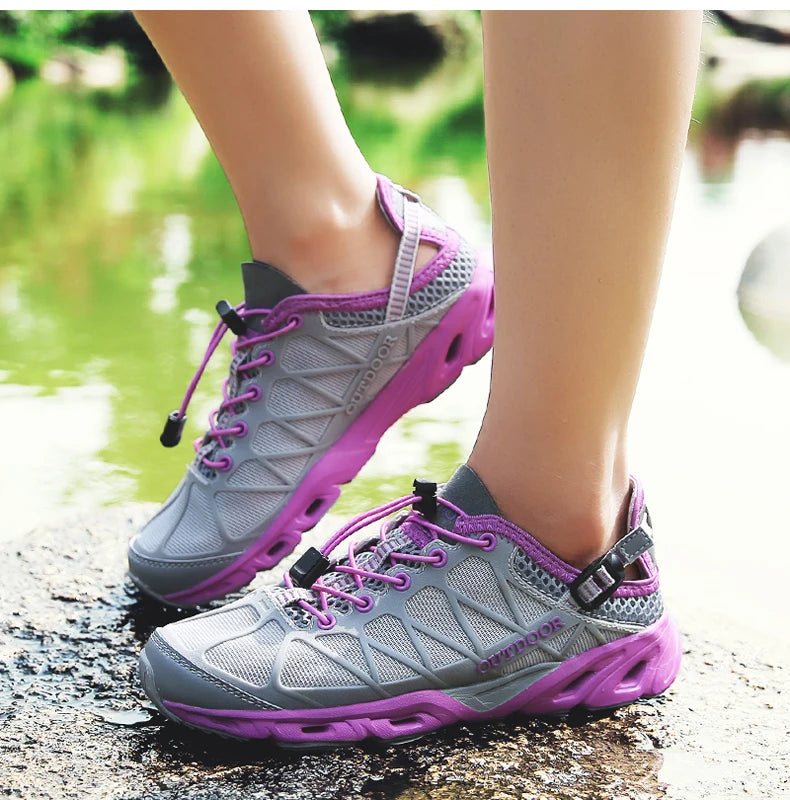 Summer Outdoor Trekking Shoes Women Men Hiking Aqua Shoes Finishing Camping Tourism Treking Sneakers Mountain Tracking Wading
