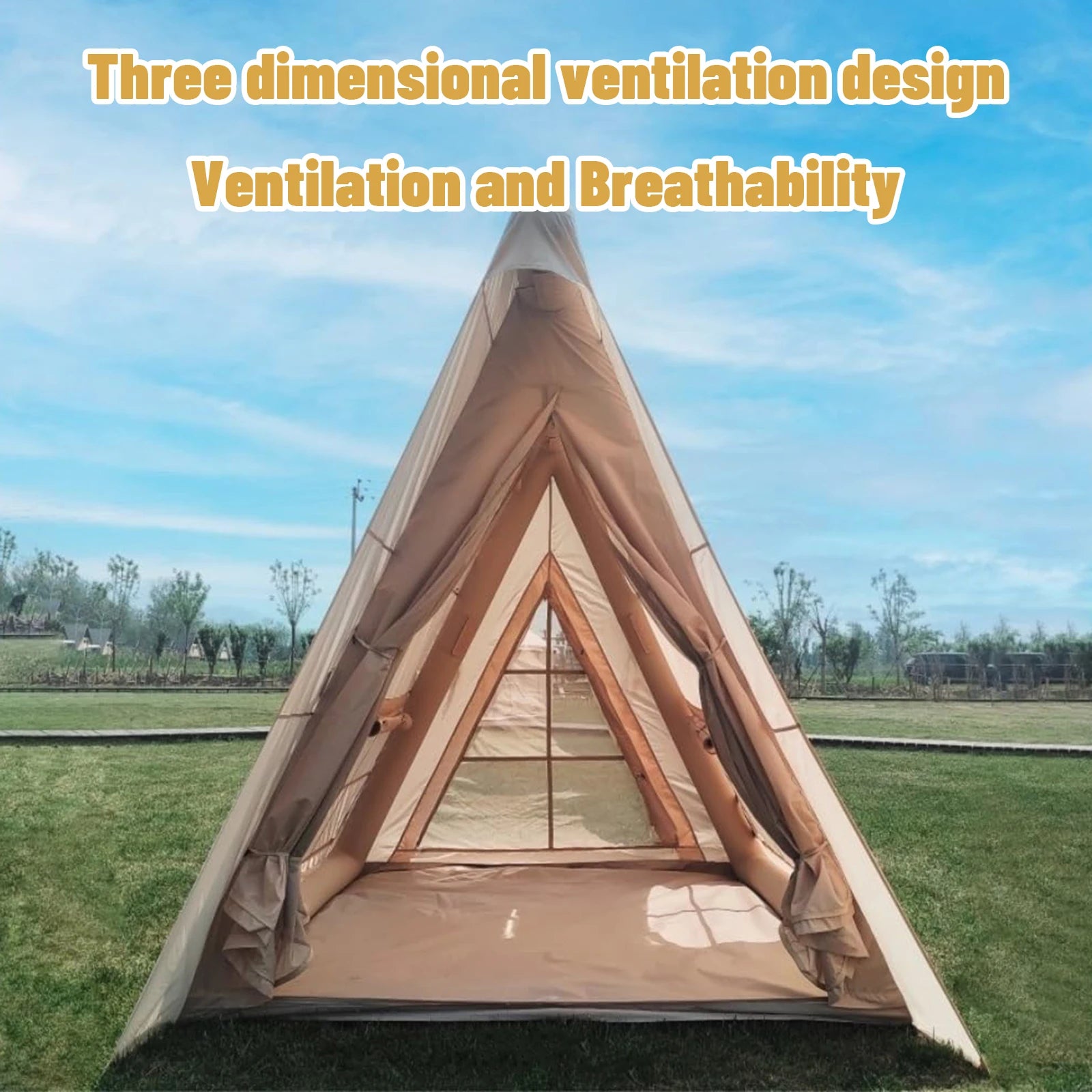 Inflatable Camping Tent - Easy Setup, All-Season Waterproof & Windproof Shelter, Portable Air Tent for Hiking, Fishing