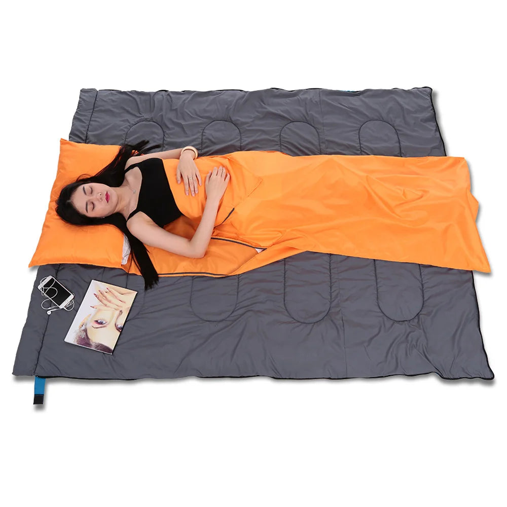 Sleeping Bag Lightweight Outdoor Liner Polyester Pongee Portable Single Sleeping Bags Camping Travel Hotel Sleep Bag 75*210CM