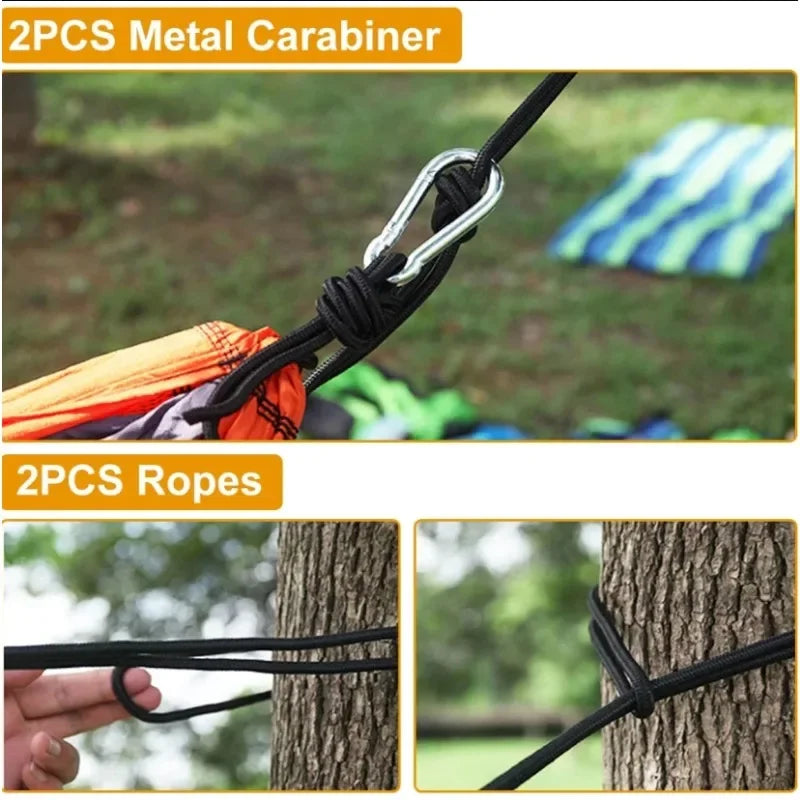 Camping Hammock Lightweight Portable Hammock with Tree Straps Camping Gear for Outside Hiking Beach Backpack Travel