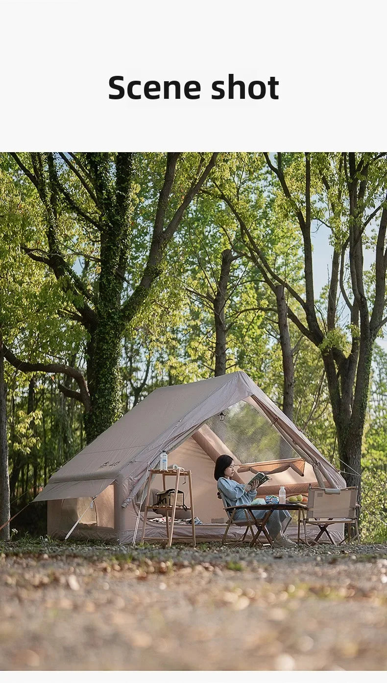 Outdoor Camping Automatic Inflatable Tent Outdoor Cabin Thickened Camping Rainproof Exquisite Camping 3-4 People Park Picnic