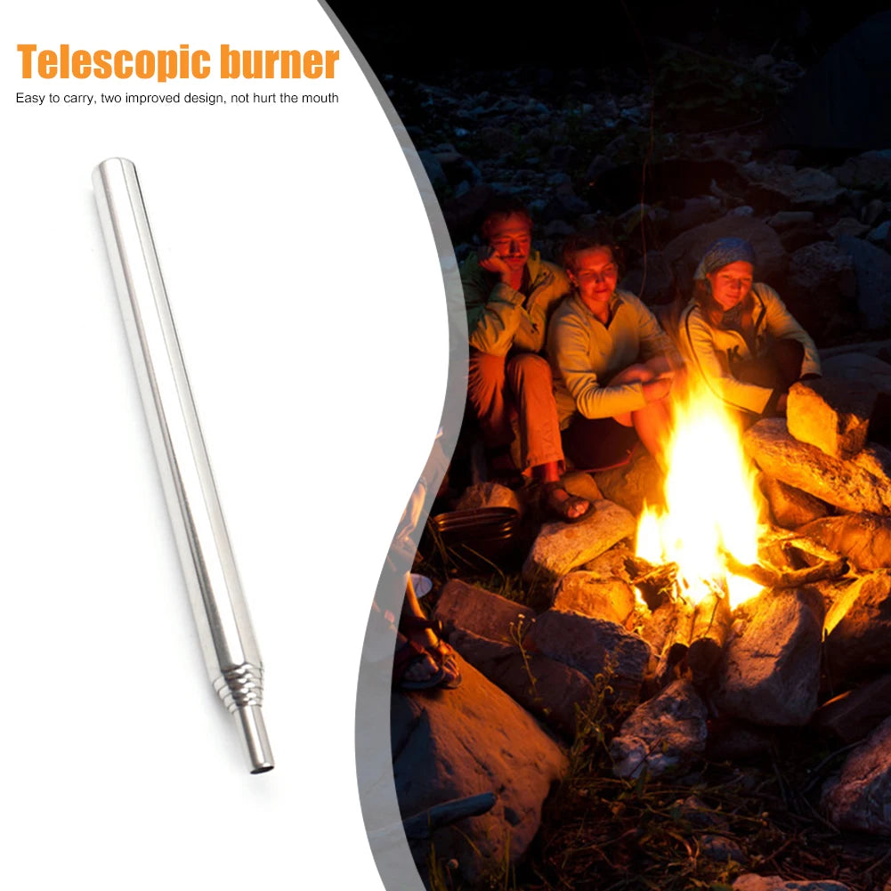 Blow Fire Tube Collapsible Blowing Fire Stick for Outdoor Camping Cooking Tools