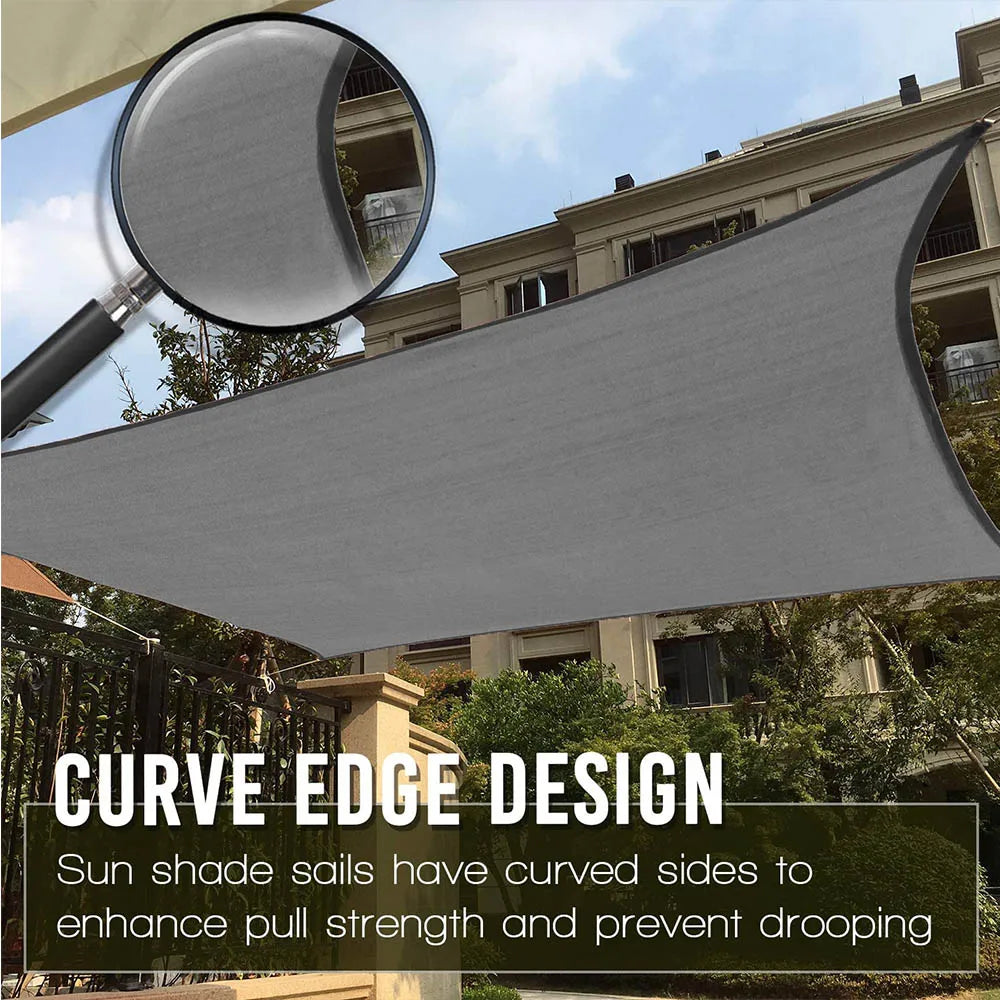 Big Sizes Rectangle Sun Shade Sail Waterproof Outdoor Garden Patio Party Sunscreen Awing Sun Canopy For Beach Camping Pool