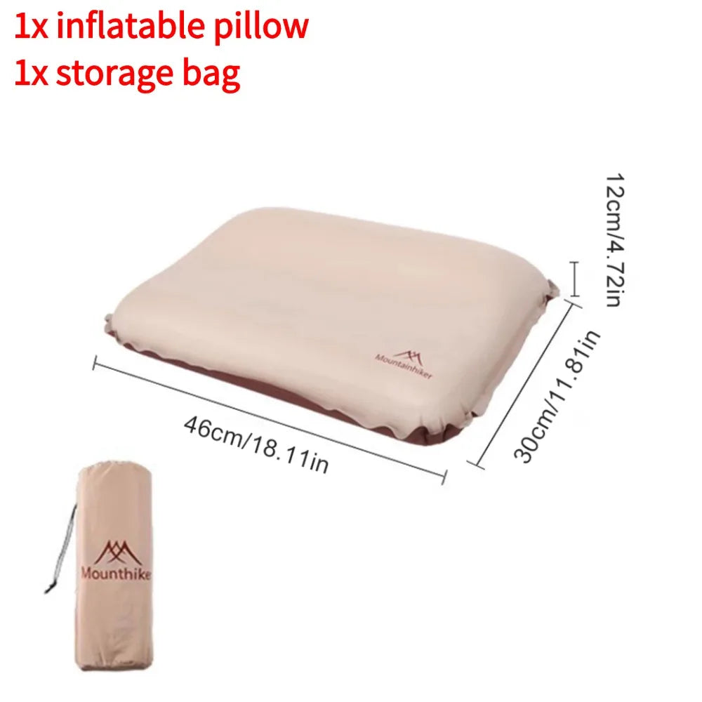 Camping Air Pillow High Rebound Compressible Travel Sponge Pillow Neck Protect Portable Self Inflating Pillow for Camping Hiking
