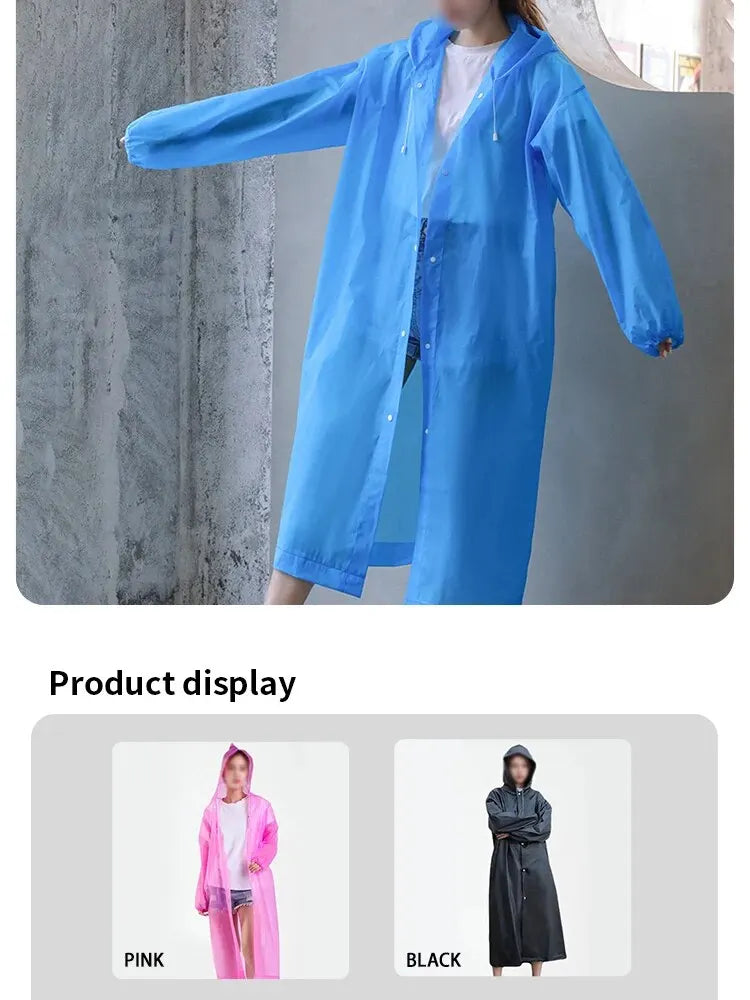 Raincoat Non-disposable Unisex Thickened Waterproof Outdoor Clothing Long Section of Anti-storm Rain Rainwear