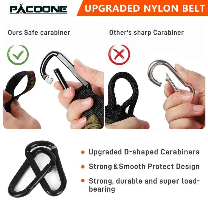 Outdoor Camping Hammock Portable Hammock Single or Double Hammock Camping Accessories Indoor Garden Yard Hammock Swing Travel