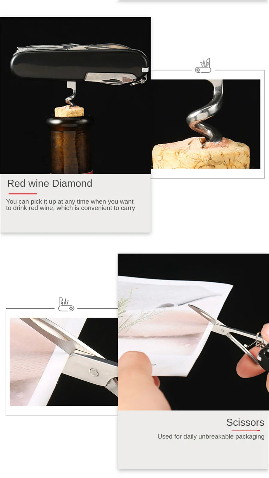 17 in 1 Multi tool Pocket Knife Portable Folding knife Stainless Steel Pocket Camping Pliers Knife Multifunctional Folding Knife