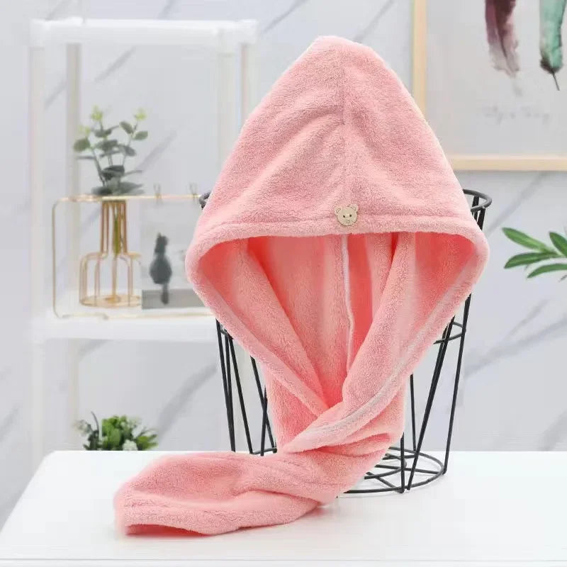 Quick Dry Hair Quick Drying Microfiber Towels Bathroom Bathroom Accessories Nursing Cap With Buckle Sauna Spa Towel Bath