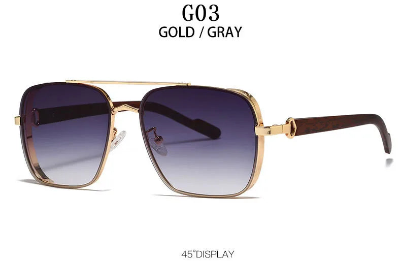 2023 Sunglasses For Men Square Sunglasses Women Trendy Luxe Vintage Fashion Glasses Retro Steampunk Shades Gafas De Sol Hombre