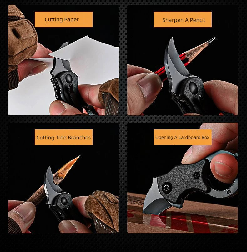NEW Mini Keychain Pocket Knife Stainless Steel Camping Small Mini Portable Knife Peeler Fixed Blade Multi EDC Tool with Chain